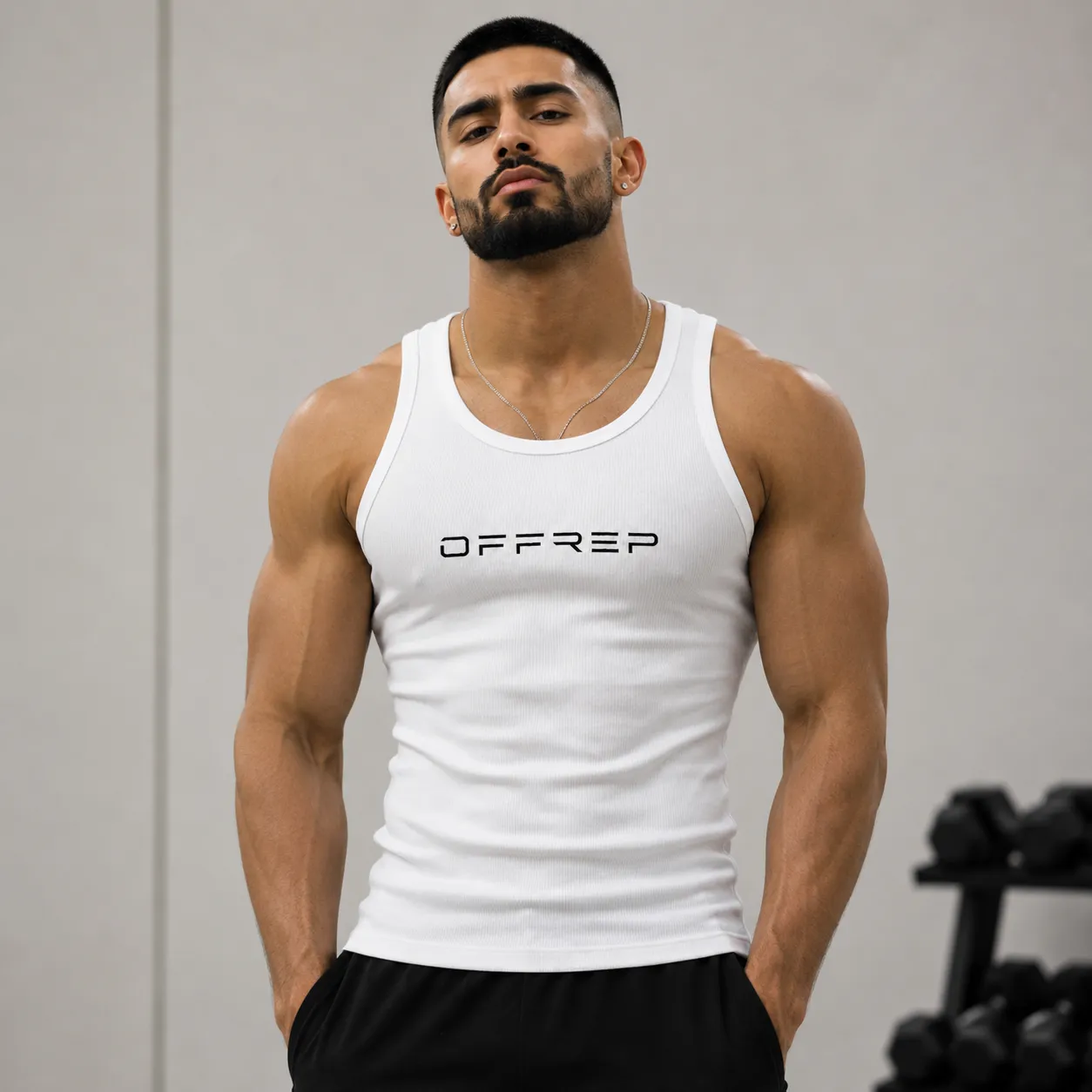Ribbed Tank - White alternate view